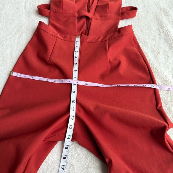 House of CB Alexis Sleeveless Orange Jumpsuit M - Picture 8 of 14